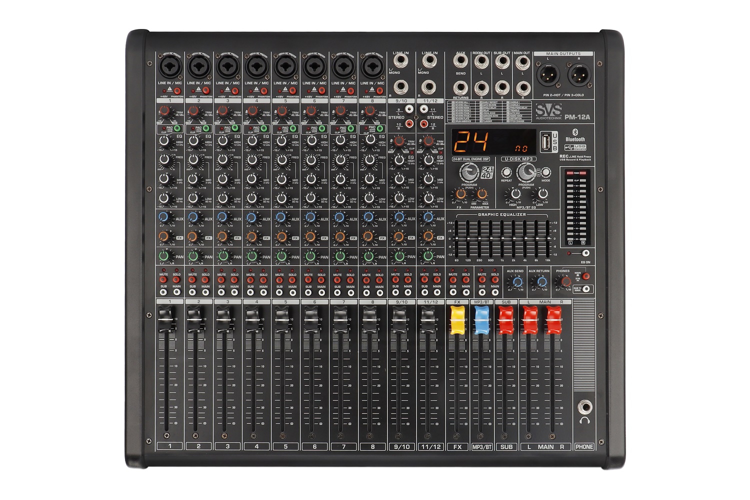 SVS Audiotechnik mixers PM-12A Активный аналоговый микшерный пульт, 12-канальный в Свердловской области